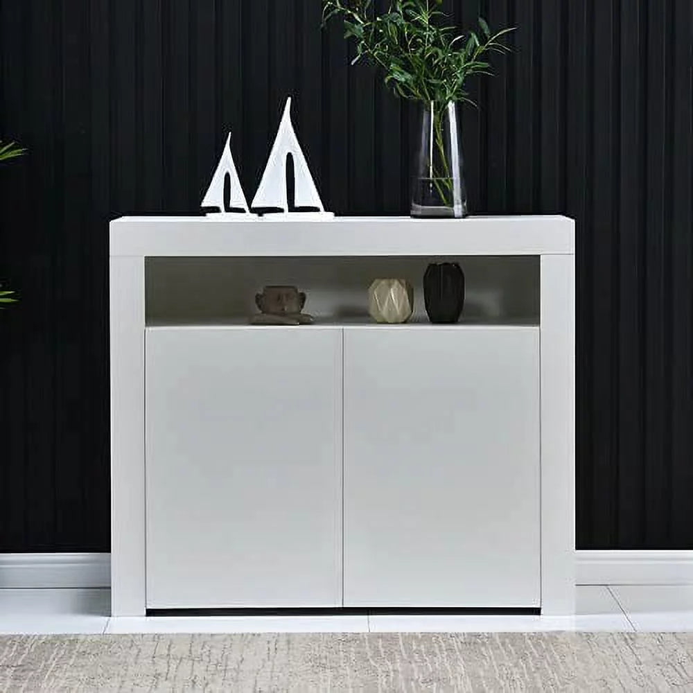 LED High Gloss Sideboard Buffet Cabinet S3858