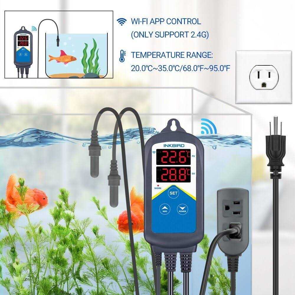 Wi-Fi Aquarium Thermostat Heater Temperature Controller G80277