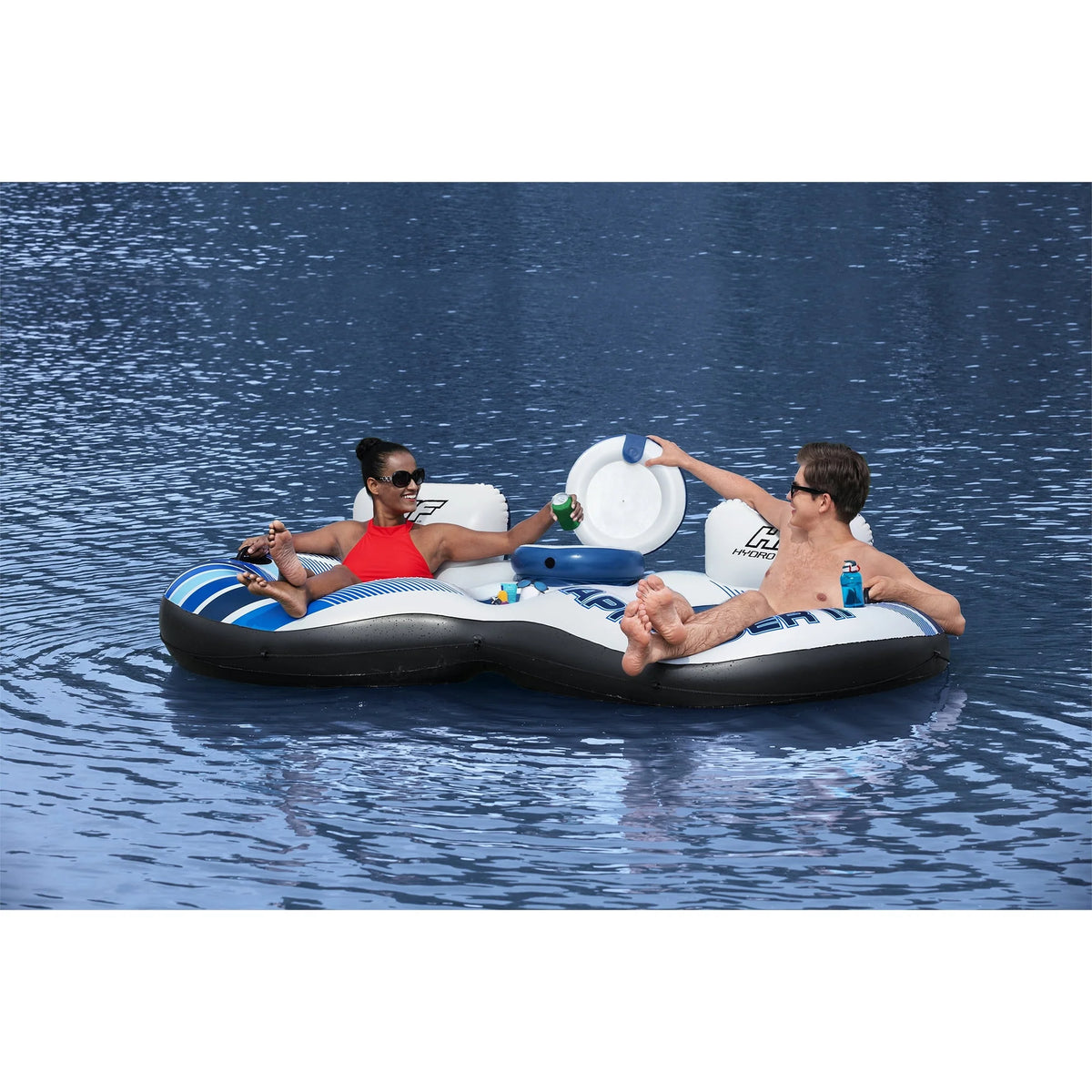 Blue Inflatable Double River Tube Q772