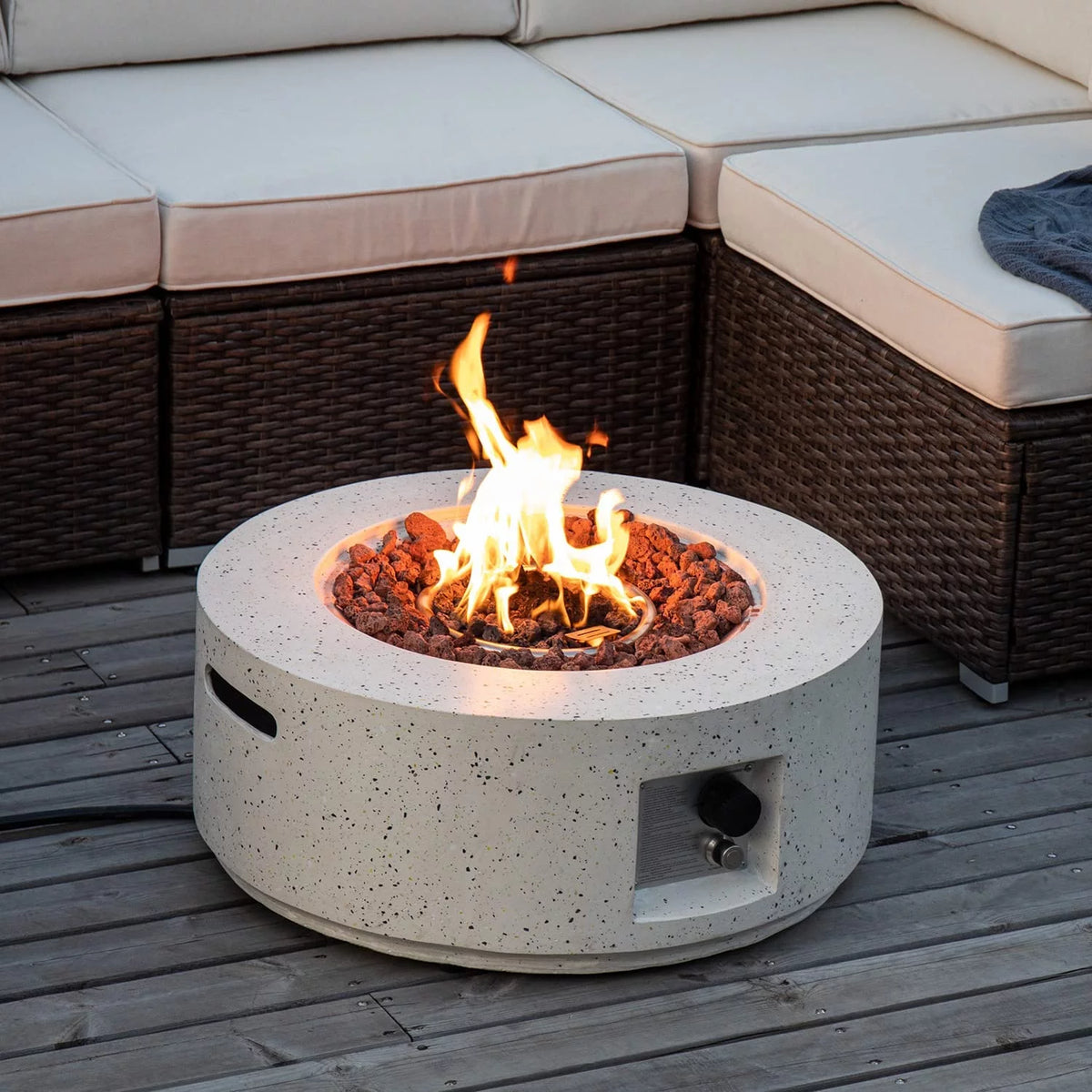 28-inch Round Propane Fire Pit Table V4132