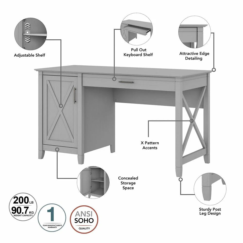54" Computer Desk with Storage I103342
