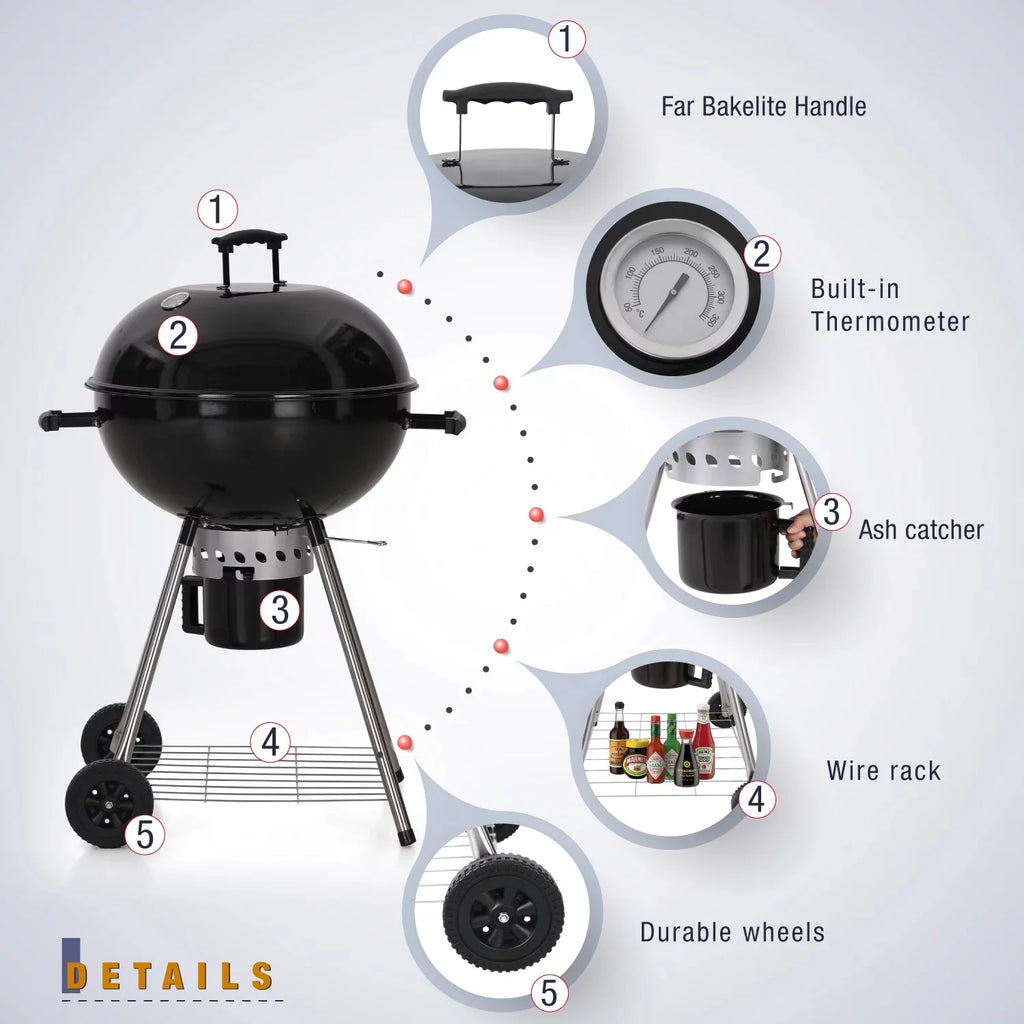 Portable Charcoal BBQ Grill W69239