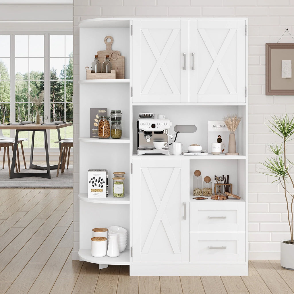 Large Kitchen Pantry Buffet with Adjustable Shelves R1091