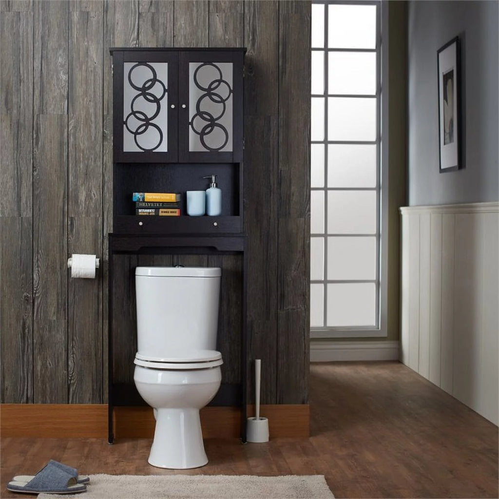 Cappuccino Wood Bathroom Space Saving Cabinet R3332