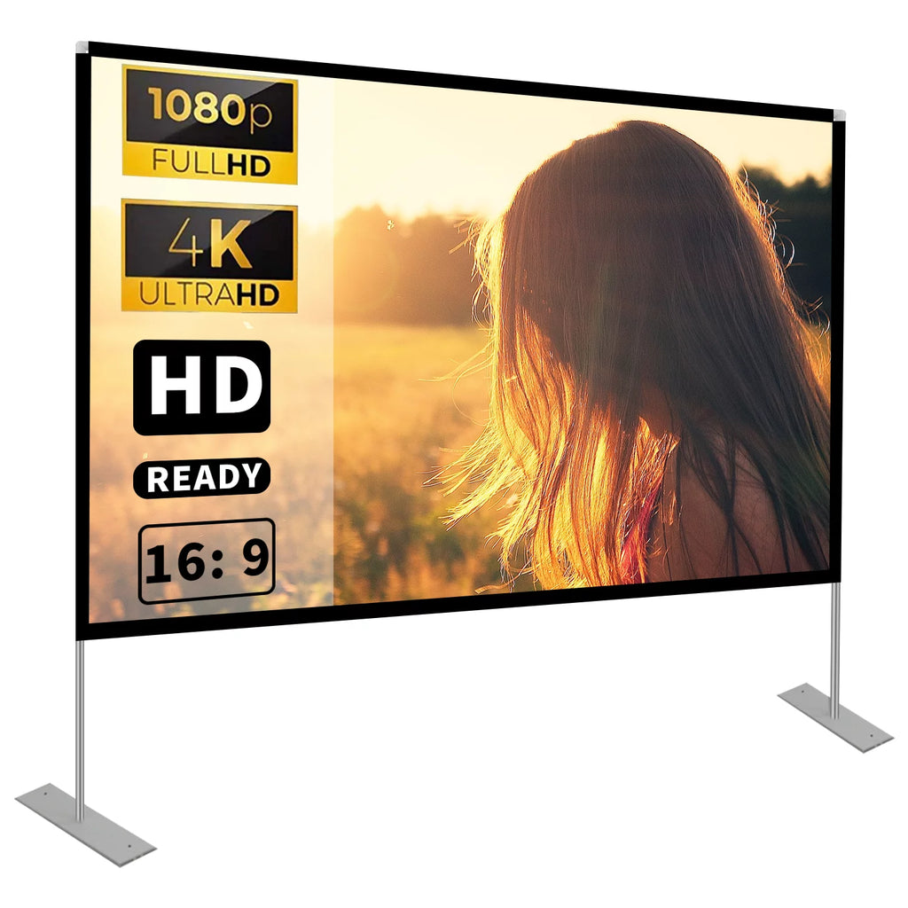 100 inch 16:9 Foldable Outdoor Projector Screen with Carry Bag I413906
