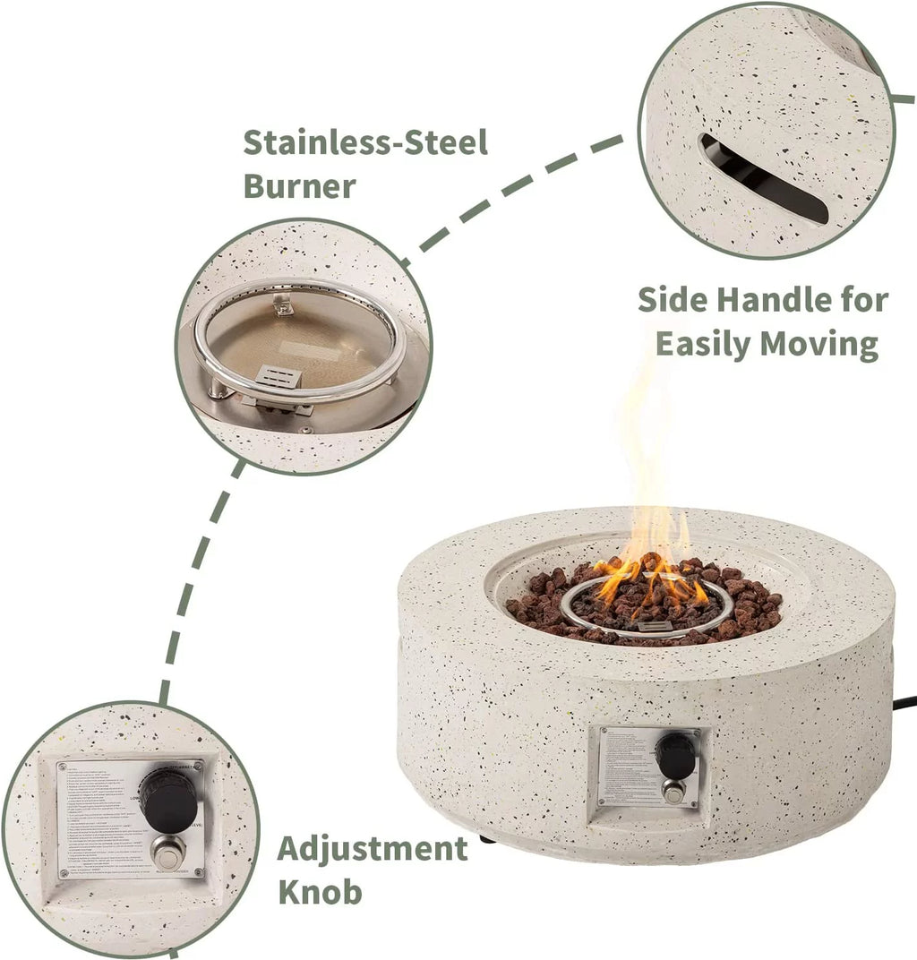 28-inch Round Propane Fire Pit Table V4132