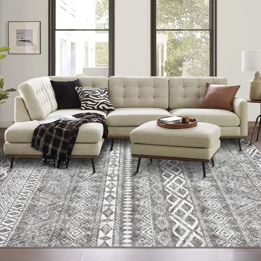Machine Washable 5'x7' Tribal Area Rug H299285