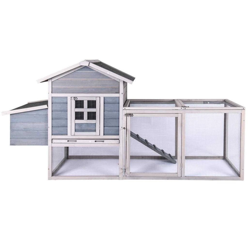 Chicken Coop for 2-4 Chickens Wooden Run Cage with Ramps T987