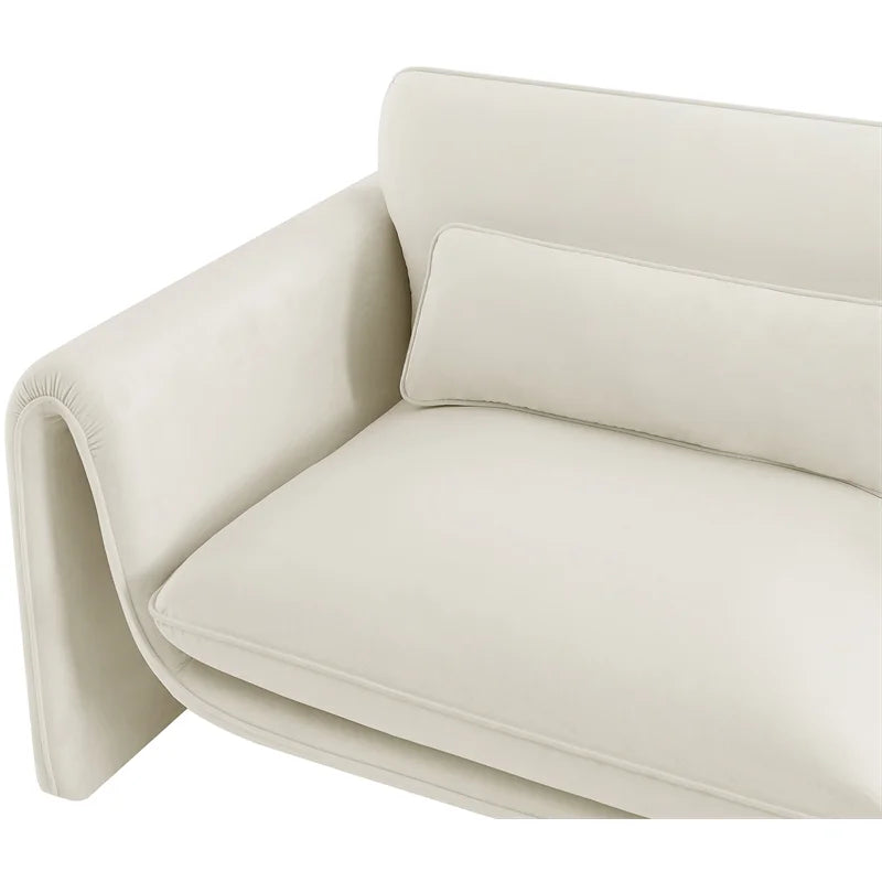 Cream Velvet Loveseat K2468
