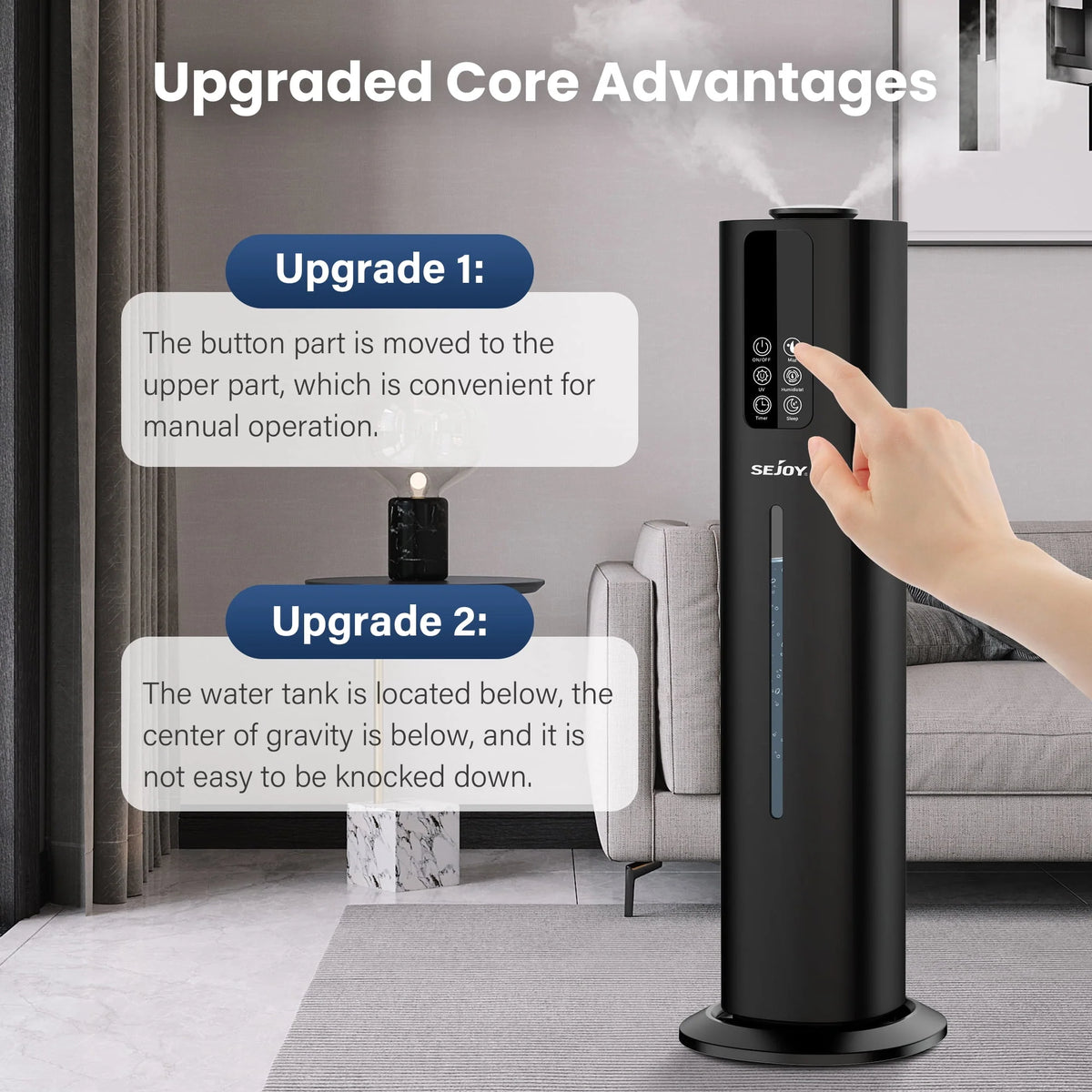 8L Top Fill Ultrasonic Floor Humidifier T836560