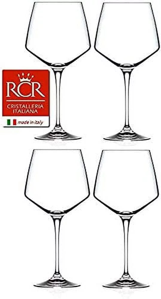 4 Piece Crystal Glass Set Burgundy Wine 25.25 oz R259460