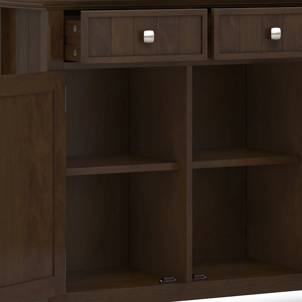 Solid Wood 51 inch Wide Entryway Storage Cabinet V678