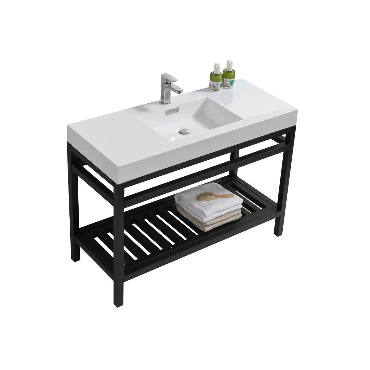 48 in. Stainless Steel Console with Acrylic Sink F508