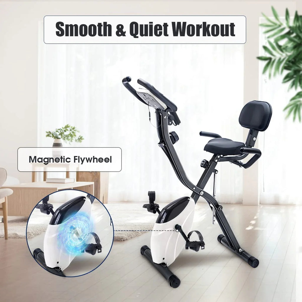 Folding 3-in-1 Recumbent Exercise Bike with Arm Resistance Bands C804