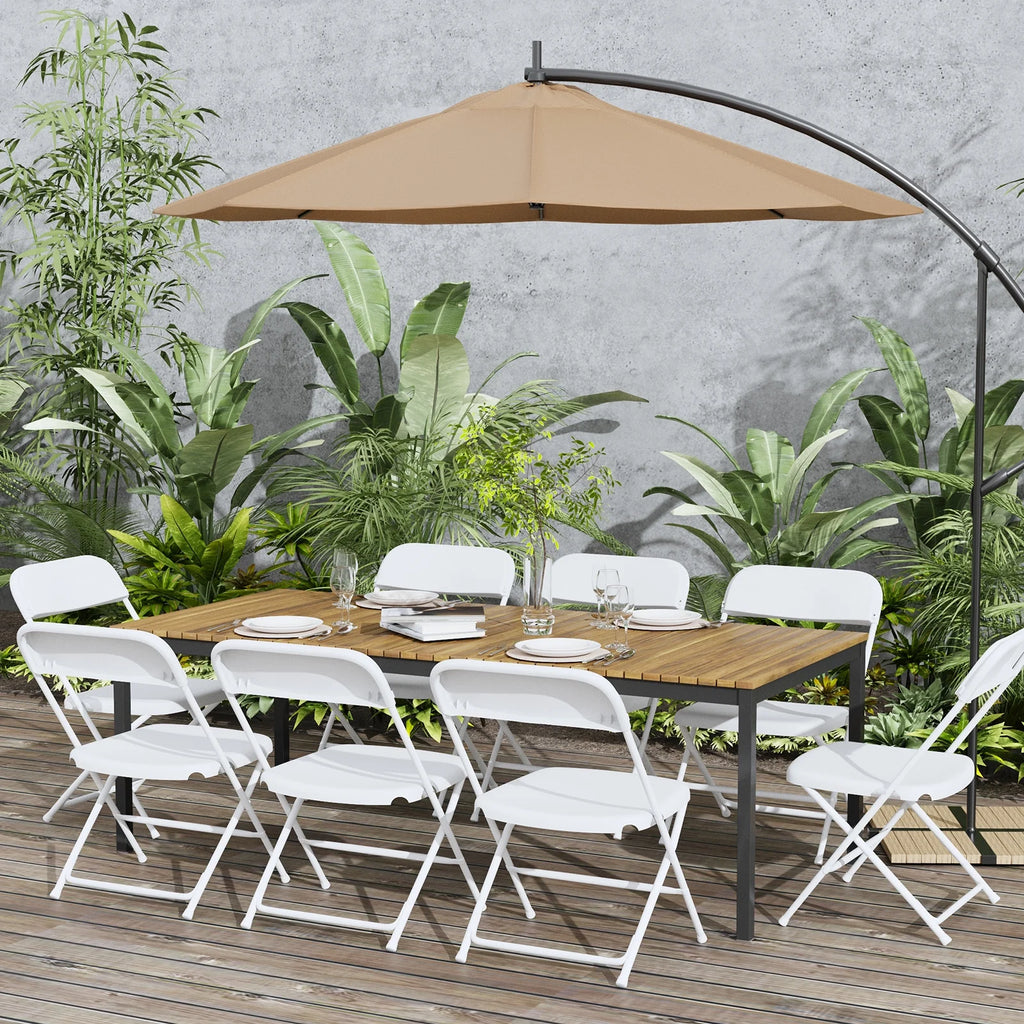 10 Pack White Plastic Folding Chair 350lbs Capacity O607