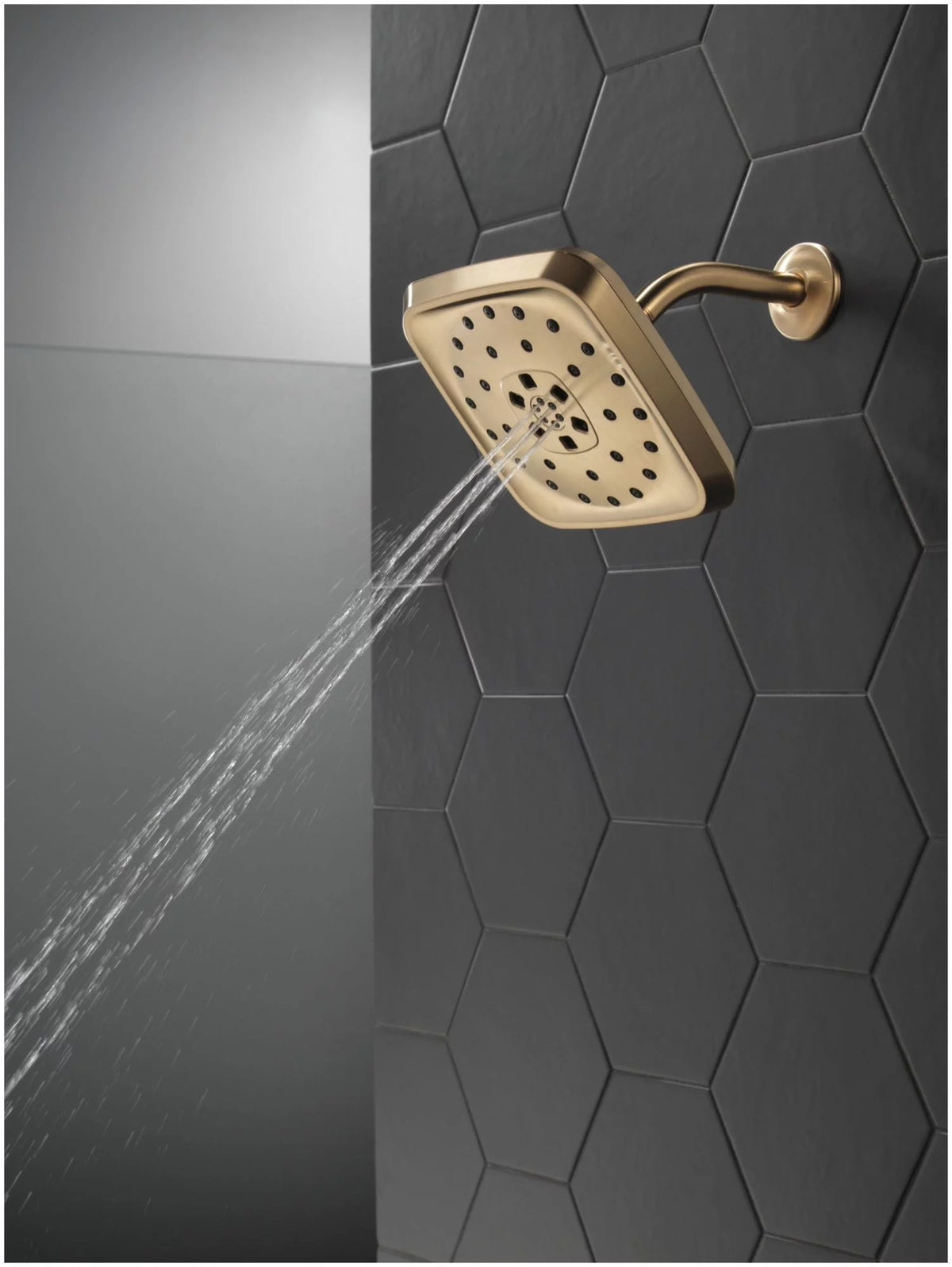 Square 1.75 GPM Multi Function Rain Shower Head O84006