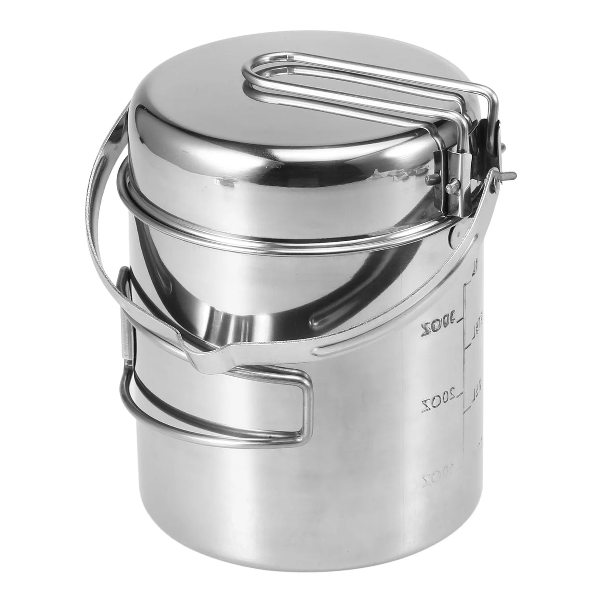 Stainless Steel 1L Cooking Kettle with Foldable Handle S5012