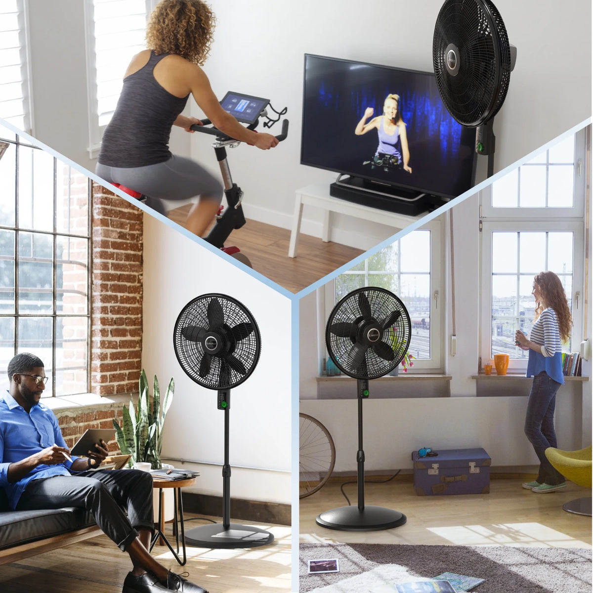 18" Black Pedestal Fan W7223