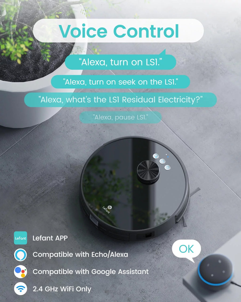 Robot Vacuum Cleaner with 3200Pa Suction and Lidar Navigation Z638691