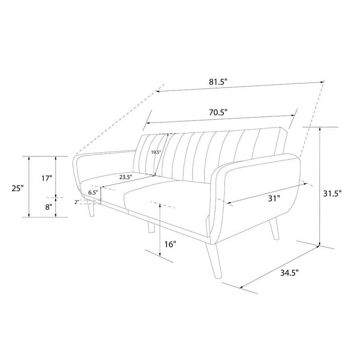 Dark Gray Sleeper Sofa W889338