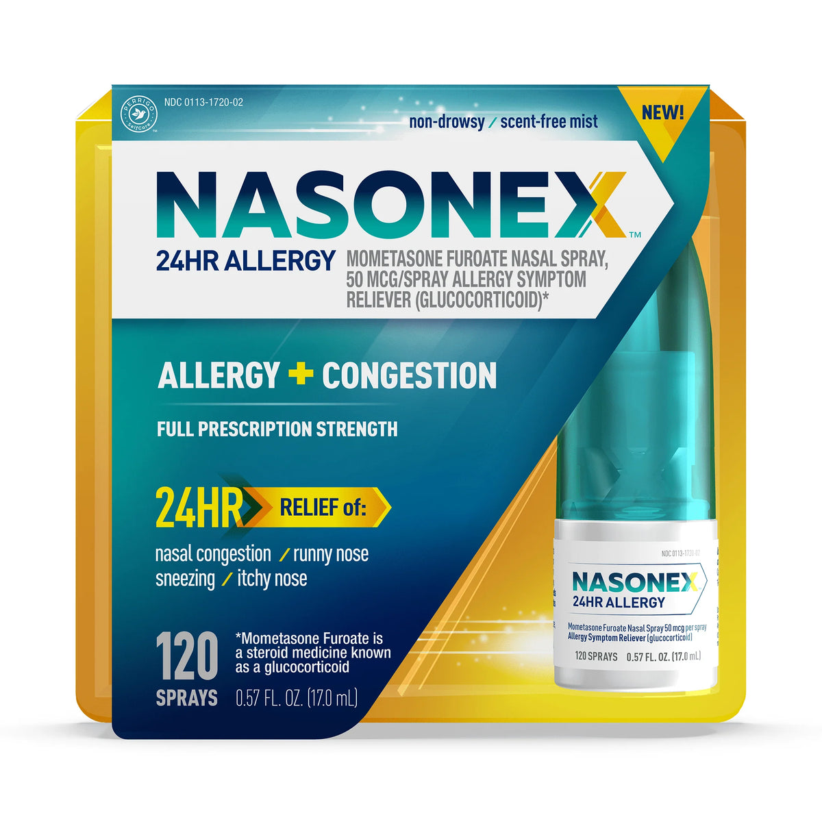 Allergy Nasal Spray, Non-Drowsy, Scent-Free, 120 spray C536337