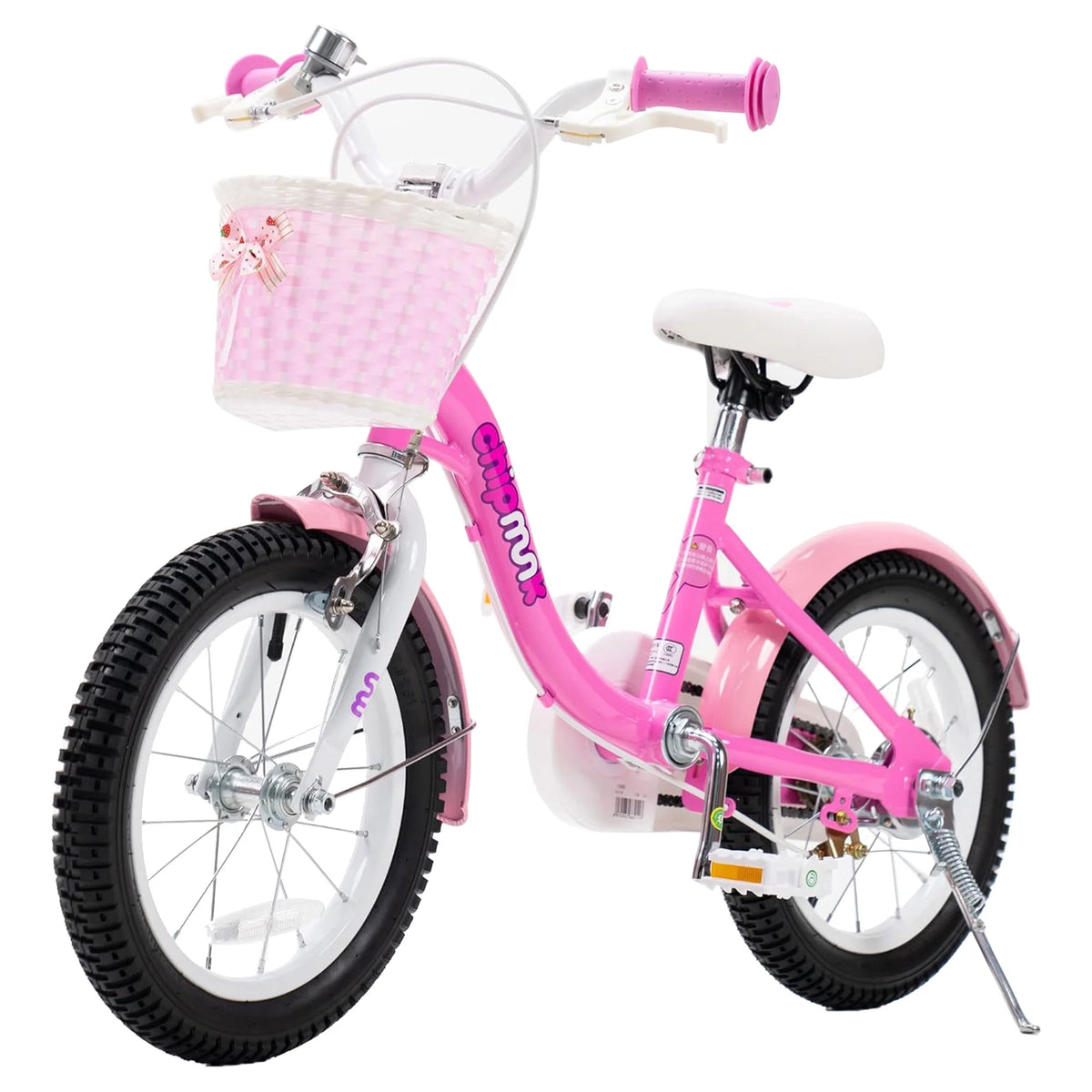 14 Inch Girls Kids Bike with Basket Training Wheels C384