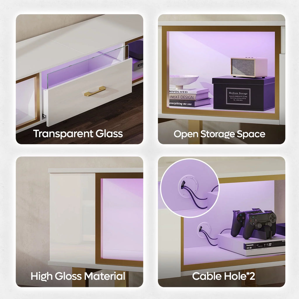 70 inch High Gloss LED TV Stand with Drawer W625160