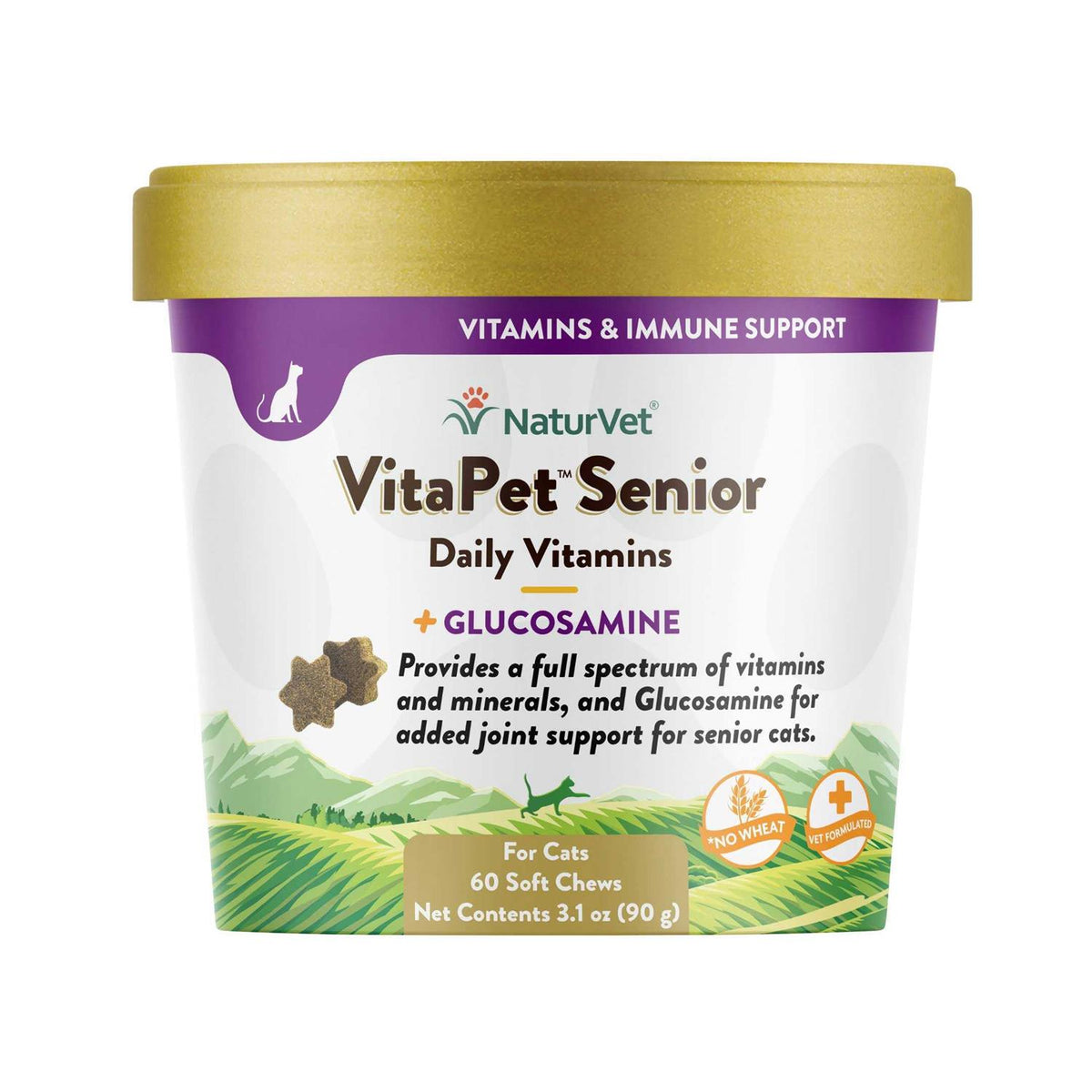 Senior Daily Vitamins Plus Glucosamine Cat Soft Chews O150642