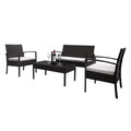 4 PCS Patio Rattan Conversation Furniture Set N6111