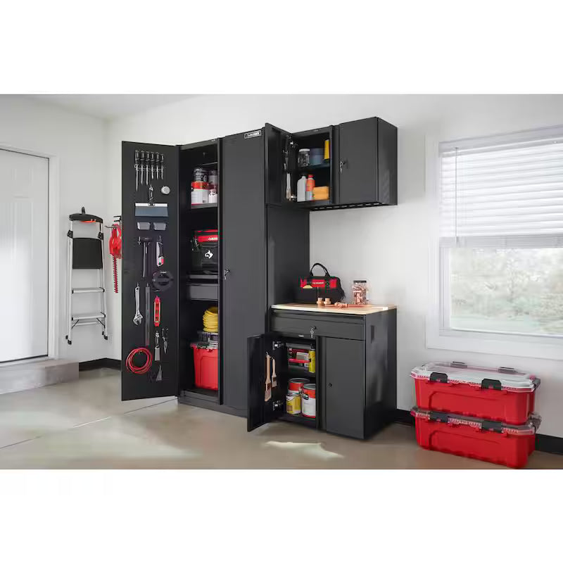 3-Piece Welded Steel Garage Storage System in Black V22015