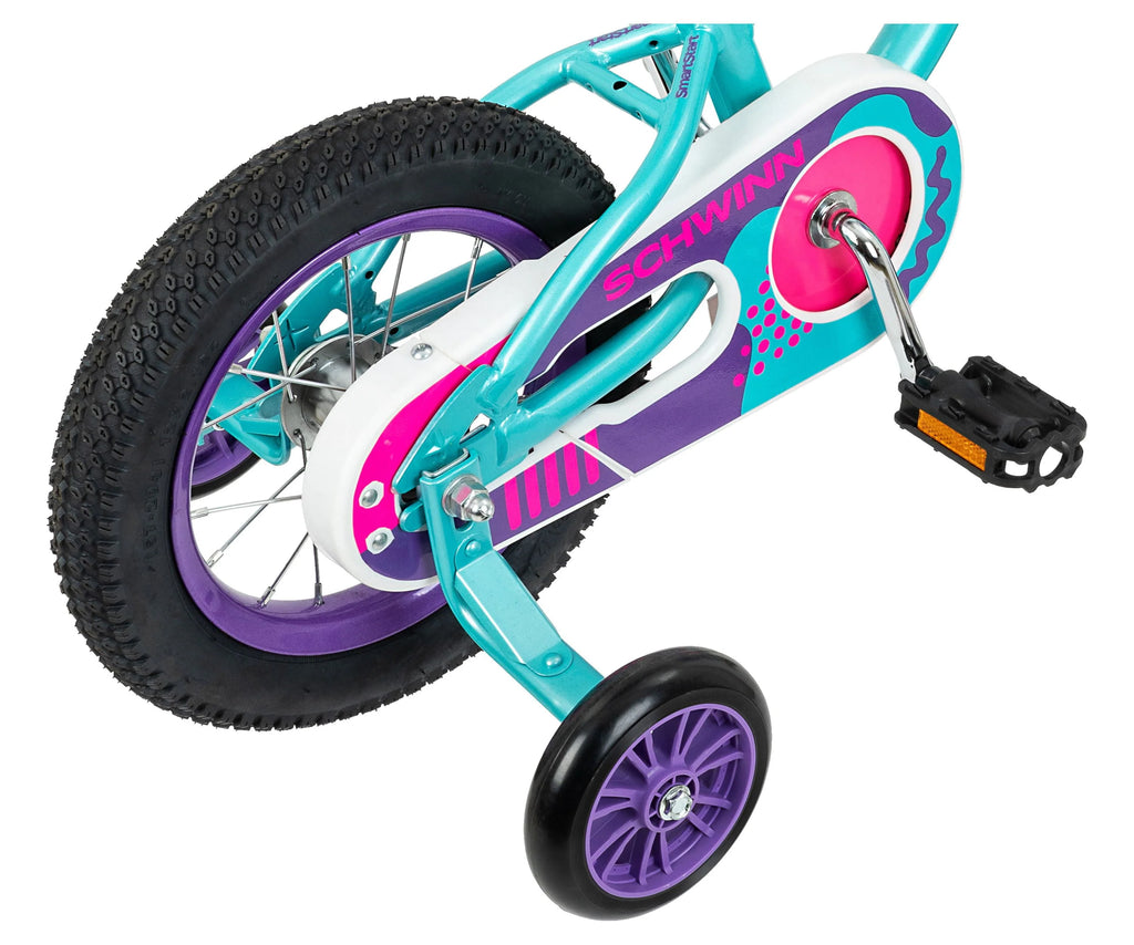 Teal Kids Bike with Basket A9294