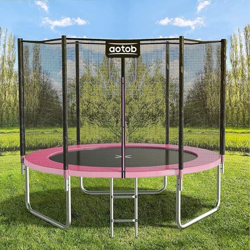 15 Ft Trampoline with Safety Enclosure Net and Basketball Hoop S8080