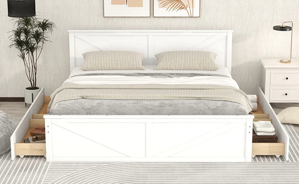 Wooden Platform Bed A51809