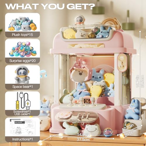 Remote Control Claw Machine with Light Sounds (White) J1577