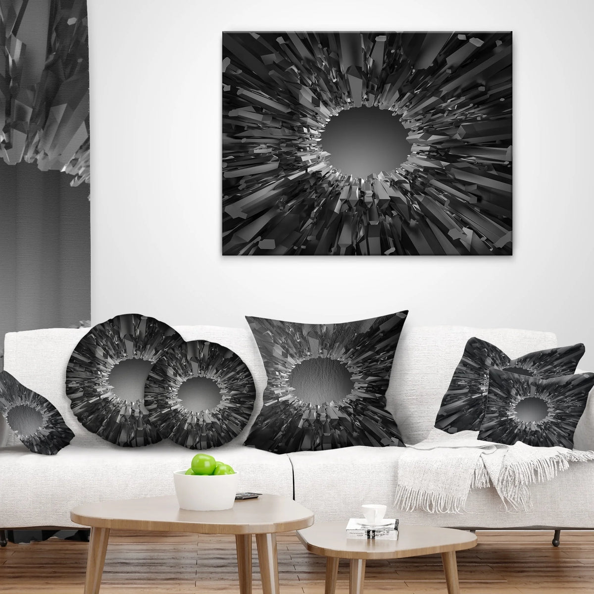 Abstract Throw Pillow 18 in. x 18 in. X882190
