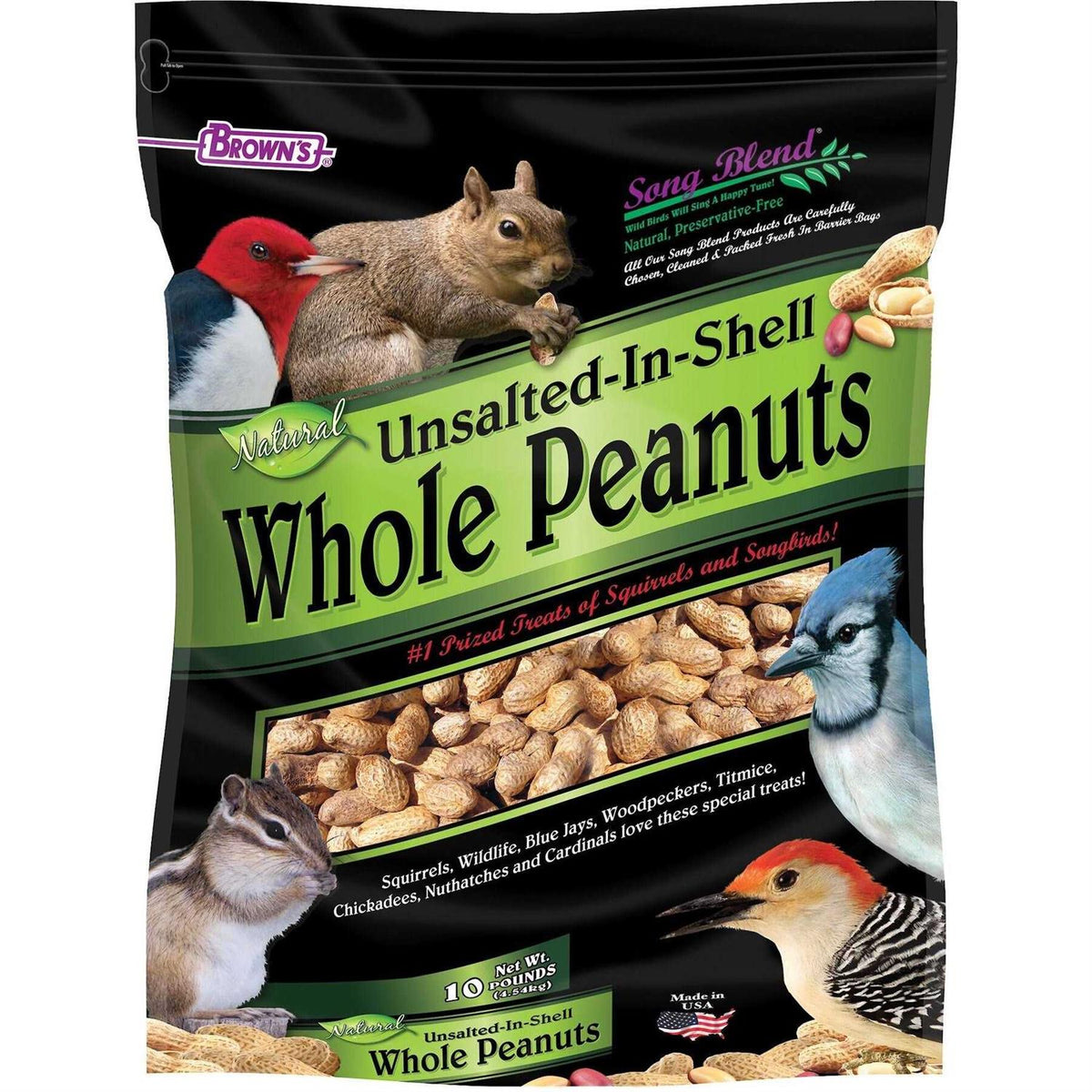 Unsalted In-Shell Whole Peanuts Bird Food J216818