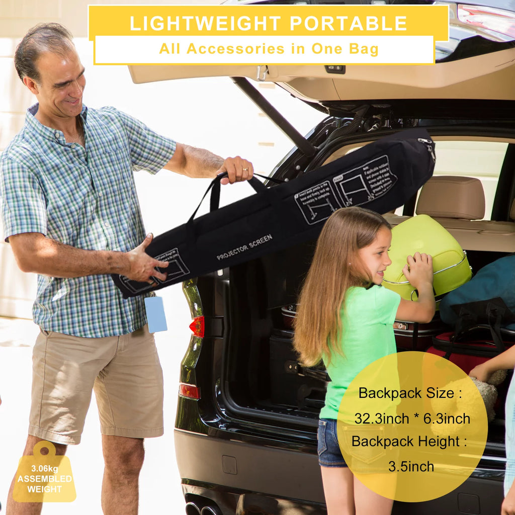 100 inch 16:9 Foldable Outdoor Projector Screen with Carry Bag I413906