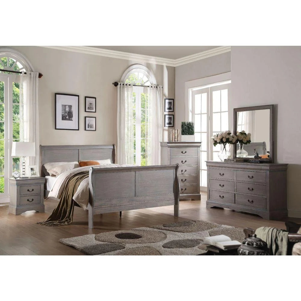 Antique Gray Eastern King 5pcs Bedroom Set F45416