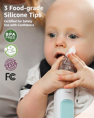 Baby Nasal Aspirator with 3 Soft Silicone Tips U357338