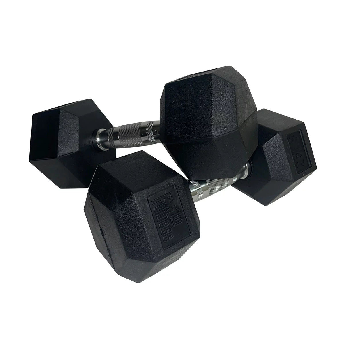 25 lbs Pair Rubber Hex Dumbbell V1381