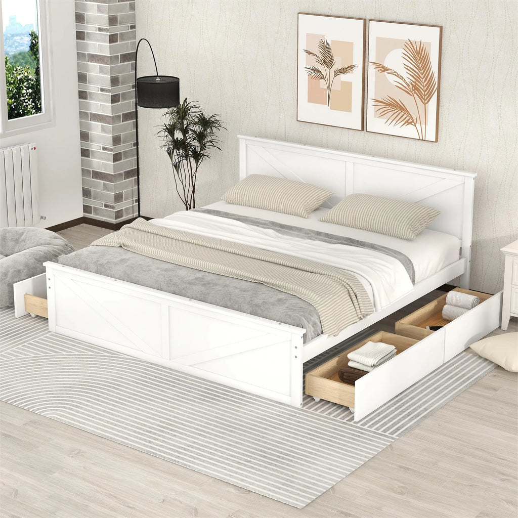 Wooden Platform Bed A51809
