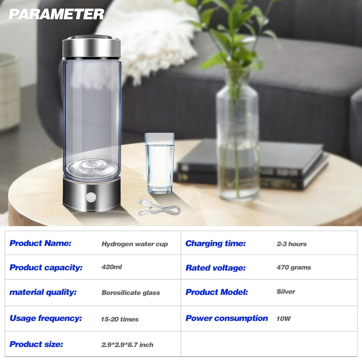 Portable Hydrogen Water Generator Alkaline Maker Y33140