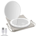 Compact LED Magnifying Rechargeable 2-Sided Makeup Mirror O7255