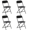 Blue 4 Pack Heavy Duty Poly Plastic Stackable Folding Chairs S11662