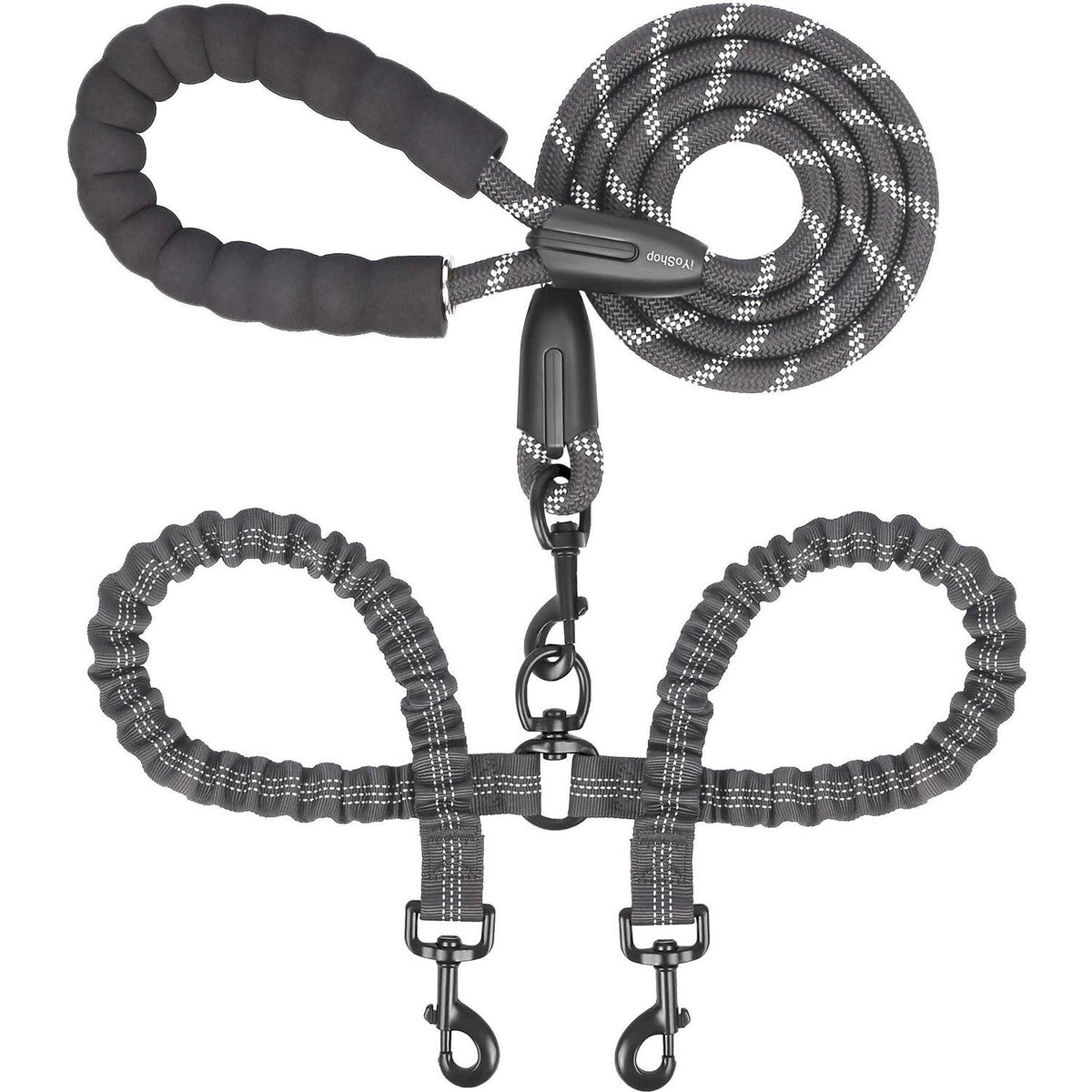 Double Dog Leash 360 Swivel No Tangle L710