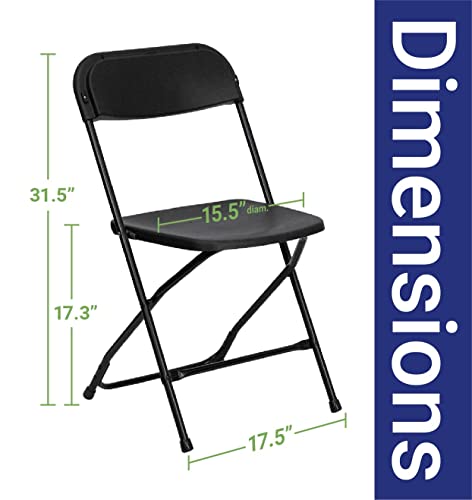 Blue 4 Pack Heavy Duty Poly Plastic Stackable Folding Chairs S11662