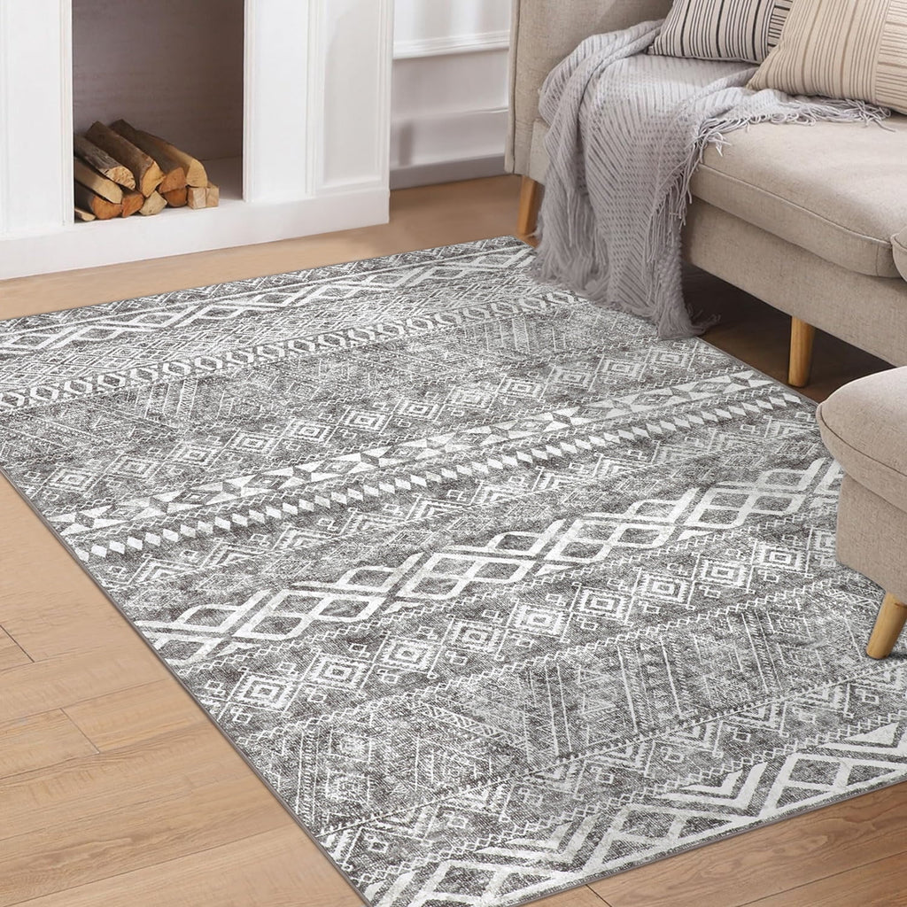 Machine Washable 5'x7' Tribal Area Rug H299285