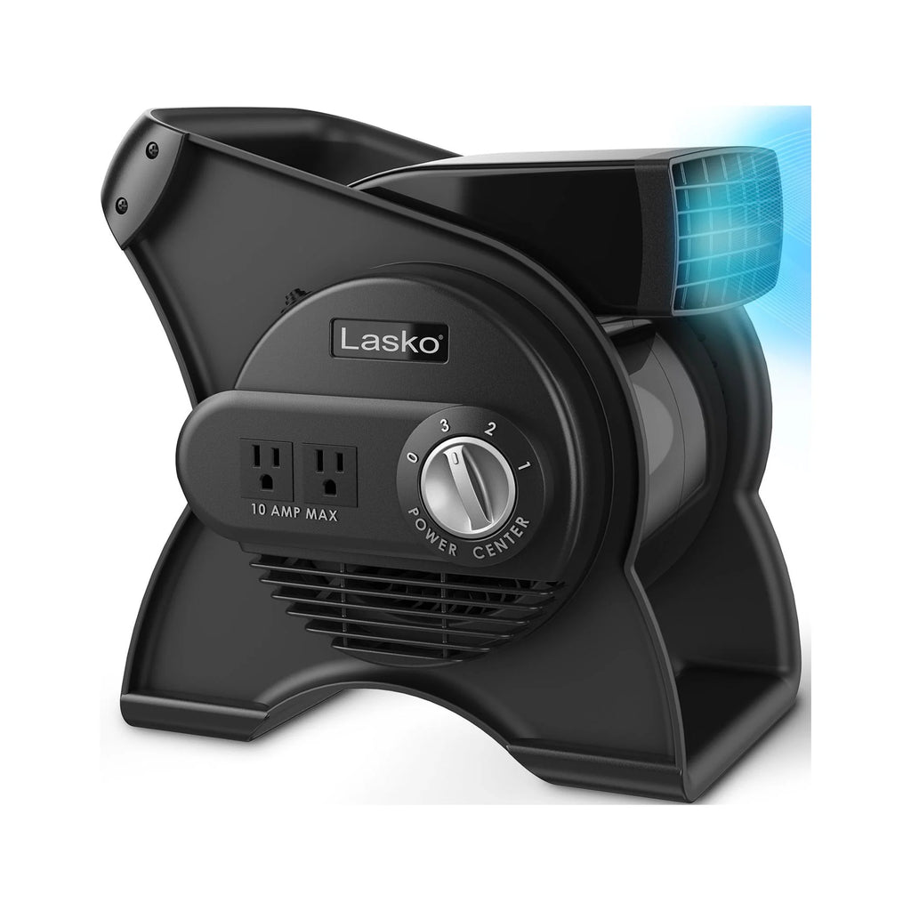 12 Pivoting High Velocity 3-Speed Blower Fan with Outlets, Black J4652
