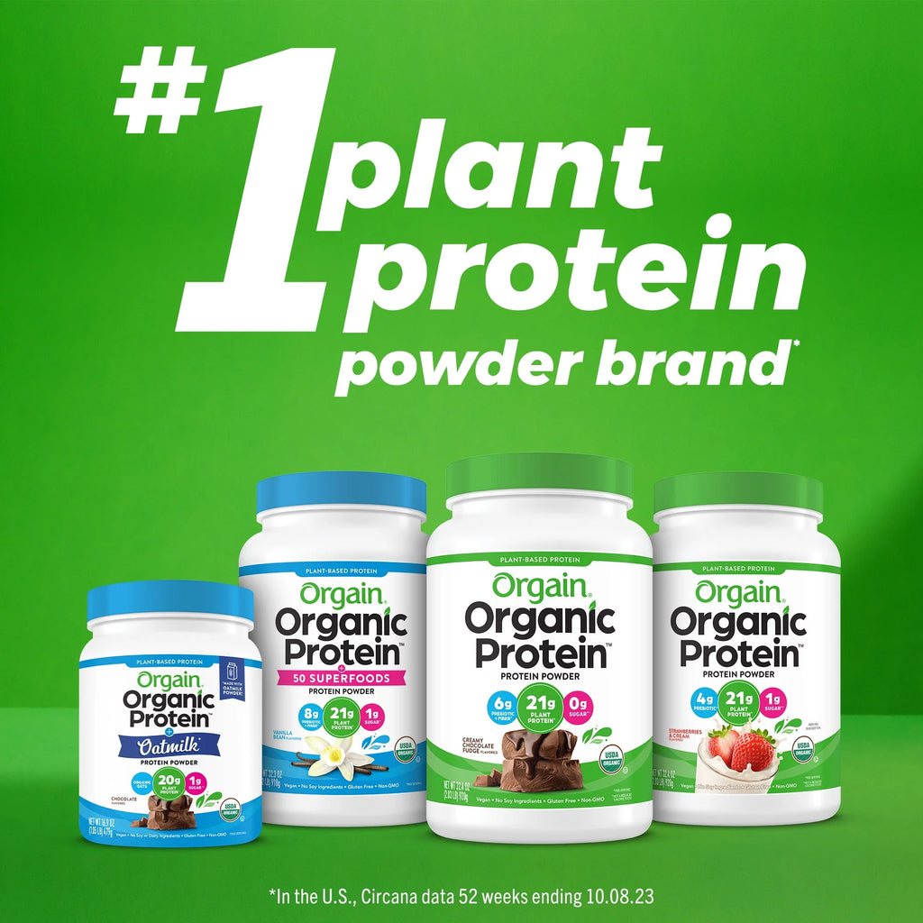 Organic Vegan 21g Protein Powder Creamy Chocolate 2.03lb F7668