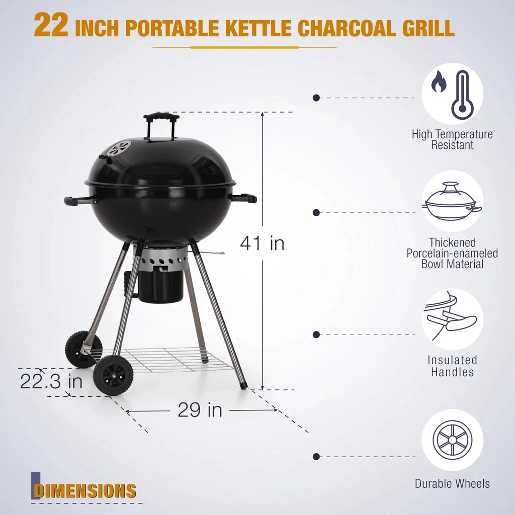 Portable Charcoal BBQ Grill W69239
